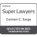 Carmen C. Sarge Super Lawyers Badge